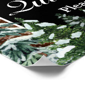 Black Snowy Forest Tiara Quinceanera Welcome Sign Poster (Hoek)