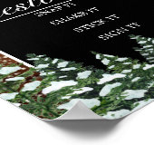 Black Snowy Wood & Forest Photo Book Weduwen Sign Poster (Hoek)