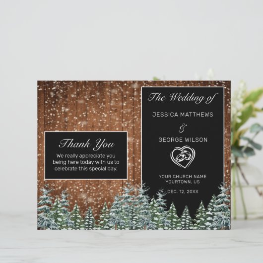 Black Snowy Wood & Forest Pine (Staand voorkant)