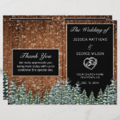 Black Snowy Wood & Forest Pine (Voorkant / Achterkant)