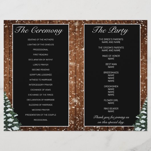 Black Snowy Wood & Forest Pine (Achterkant)