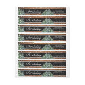 Black Snowy Wood & Forest Pine Verjaardag (Vel)