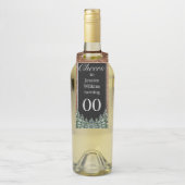 Black Snowy Wood & Forest Pine Verjaardag Flessenhanger (Op fles)