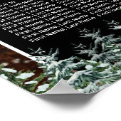 Black Snowy Wood Forest Seating Chart 20 Tables Poster (Hoek)