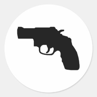 Black Snub Revolver Sticker