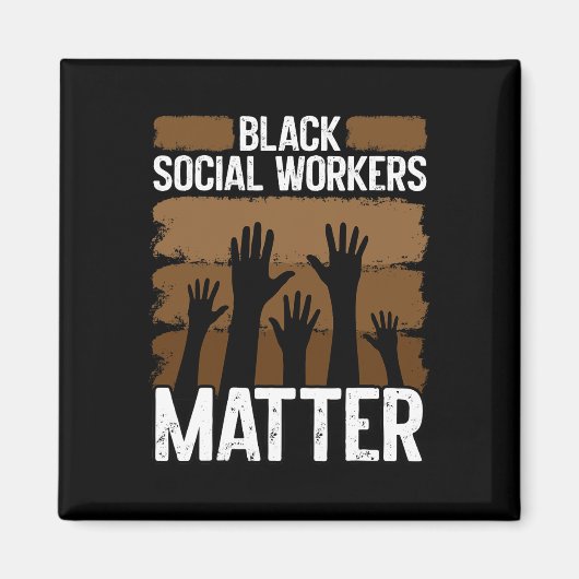 Black Social Worker African American Black History Magneet (Voorkant)