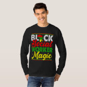 Black Social Worker Magic Black History Maand Prou T-shirt (Voorkant volledig)