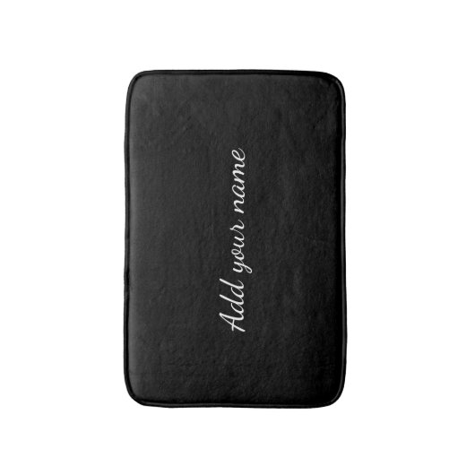 Black solid add name text message here throw pillo badmat (Voorkant Verticaal)