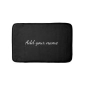 Black solid add name text message here throw pillo badmat (Voorkant)