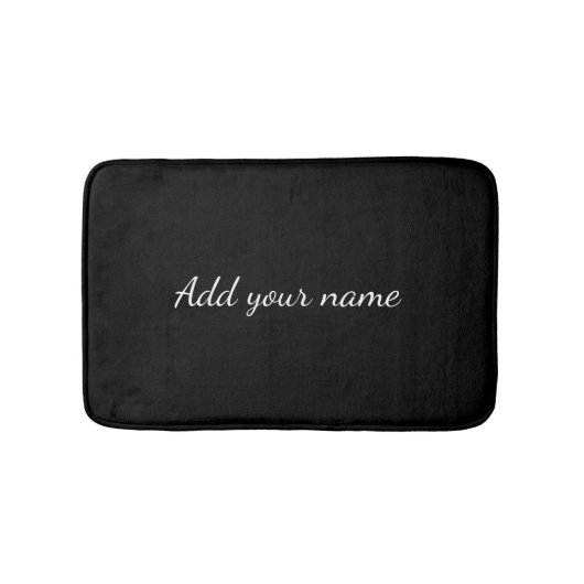 Black solid add name text message here throw pillo badmat (Voorkant)