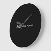 Black solid add name text message here throw pillo grote klok (Hoek)