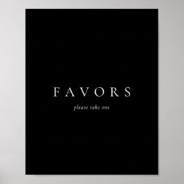 Black Solid Simple Minimalist Wedstrijders Poster