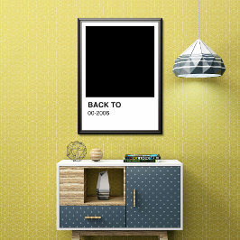 Black Song Album beroemd gemaakt door White Border Perfect Poster