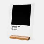 Black Song Album - Heldere achtergrond Acryl Bord (Hoek)