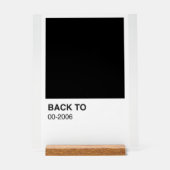 Black Song Album - Witte achtergrond Acryl Bord (Voorkant)