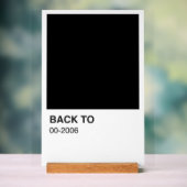 Black Song Album - Witte achtergrond Acryl Bord (Neutraal)