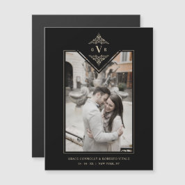 Black Sophisticate Flourish Chic Golden Initials
