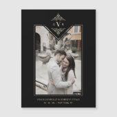 Black Sophisticate Flourish Chic Golden Initials (Voorkant)