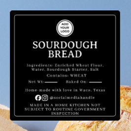 Black Sourdough Ingredient Cottage Law Sticker