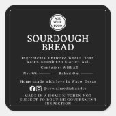 Black Sourdough Ingredient Cottage Law Sticker (Voorkant)