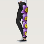 Black South Dakota State Pasque Flower Leggings (Links)
