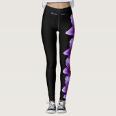 Black South Dakota State Pasque Flower Leggings (Voorkant)