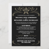 Black Southern Style Wedding-uitnodigingen Kaart (Voorkant)