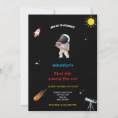 BLACK SPACE BIRTHDAY INVITATION KAART (Voorkant)