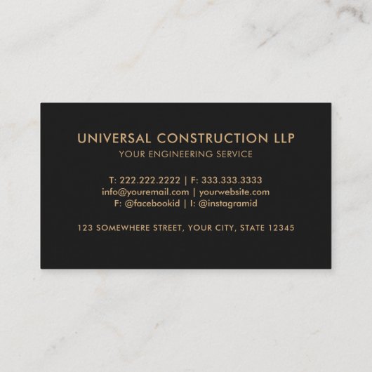  Black Space Cosmos Professional Visitekaartje (Achterkant)