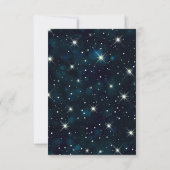Black Space Rocket Thank You Card Baby Boy Shower Bedankkaart (Achterkant)