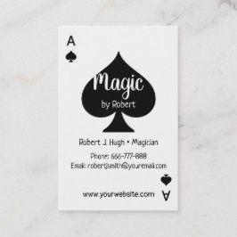Black Spade Ace Poker Visitekaartje