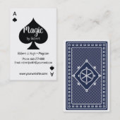Black Spade Ace Poker Visitekaartje (Voorkant / Achterkant)