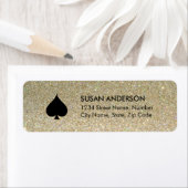 Black Spade Glitter Retouradres Label (Insitu)