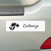 Black Spade Mermaid Silhouette Thunder_Cove Bumpersticker (Op auto)