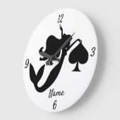 Black Spade Mermaid Silhouette Thunder_Cove Grote Klok (Hoek)