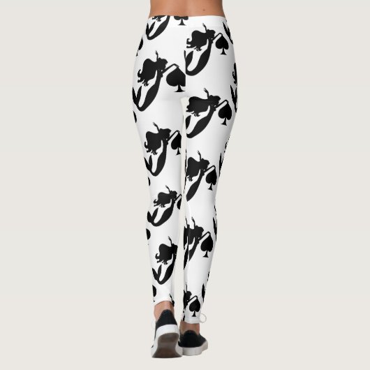 Black Spade Mermaid Silhouette Thunder_Cove Leggings (Achterkant)