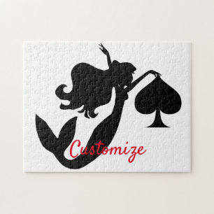 Black Spade Mermaid Silhouette Thunder_Cove Legpuzzel