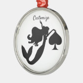 Black Spade Mermaid Silhouette Thunder_Cove Metalen Ornament (Links)