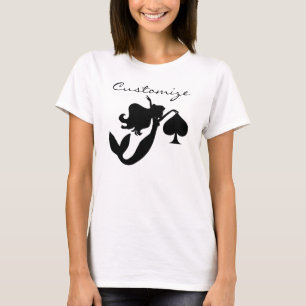 Black Spade Mermaid Silhouette Thunder_Cove T-shirt