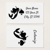 Black Spade Mermaid Silhouette Thunder_Cove Visitekaartje (Voorkant /achterkant)