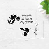 Black Spade Mermaid Silhouette Thunder_Cove Visitekaartje (Bureau)