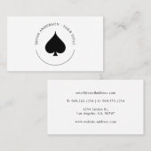 Black Spade Symbol Logo Visitekaartje (Voorkant / Achterkant)
