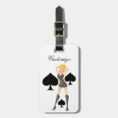 Black Spades Blonde Queen Thunder_Cove Bagagelabel (Voorkant verticaal)