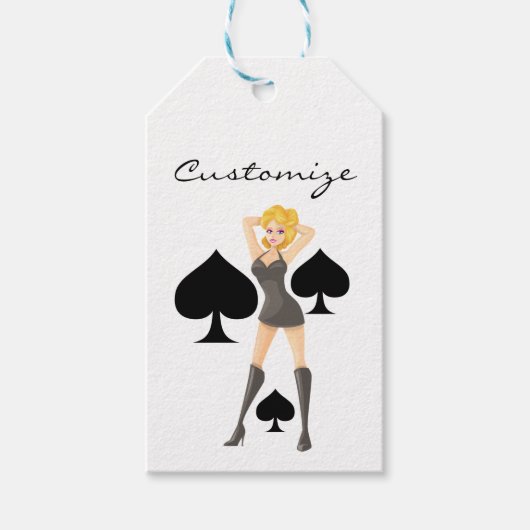 Black Spades Blonde Queen Thunder_Cove Cadeaulabel (Voorkant)