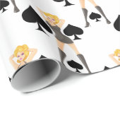 Black Spades Blonde Queen Thunder_Cove Cadeaupapier (Rol Hoek)