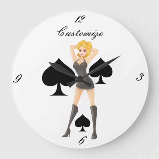 Black Spades Blonde Queen Thunder_Cove Grote Klok (Voorkant)