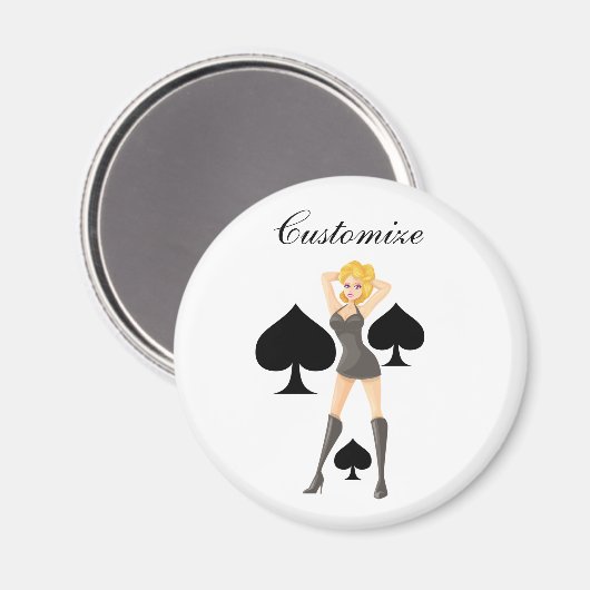 Black Spades Blonde Queen Thunder_Cove Magneet (Voorkant / Achterkant)