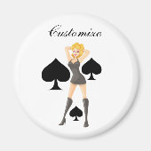 Black Spades Blonde Queen Thunder_Cove Magneet (Voorkant)
