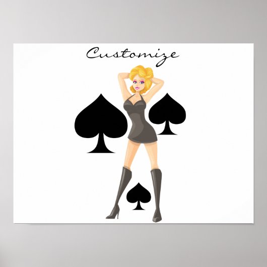 Black Spades Blonde Queen Thunder_Cove Poster (Voorkant)