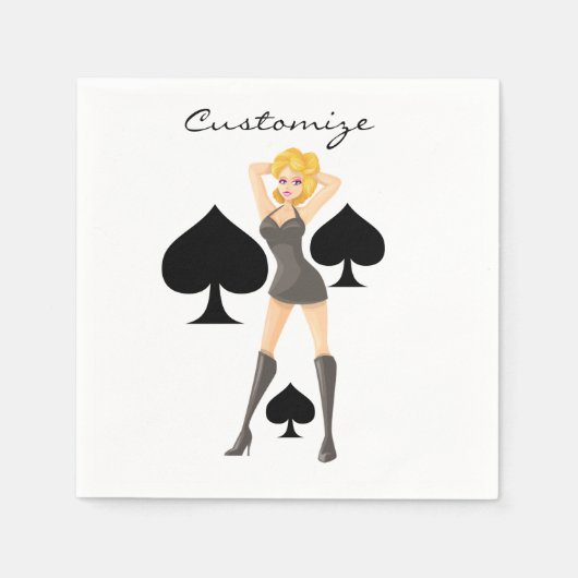 Black Spades Blonde Queen Thunder_Cove Servet (Voorkant)